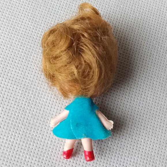 Vintage Tiny Doll, Small Doll, Retro Doll, Mini Doll, Adorable Little Doll Toy - Picture 6 of 7